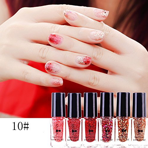 6 Piezas de Esmalte de uñas con Efecto de Espejo mágico, Cromo, Esmalte artístico para uñas