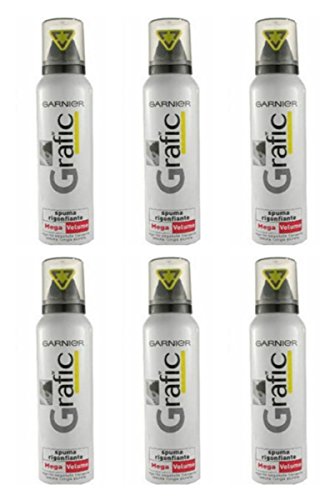 6 x Grafic spuma pelo rigonfiante Mega Volumen 150 ml