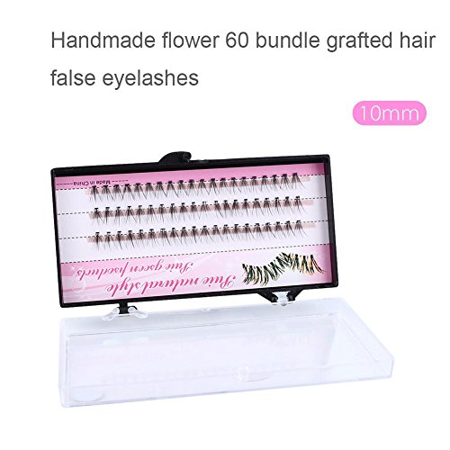 60 Piezas Pestañas Postizas Natural Pestañas Postizas Extensión Individuales 10 mm