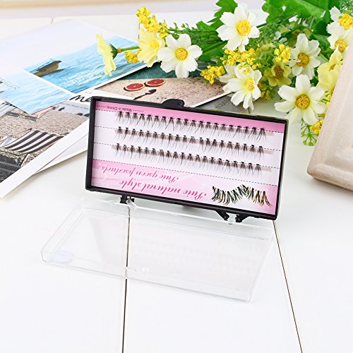 60 Piezas Pestañas Postizas Natural Pestañas Postizas Extensión Individuales 10 mm