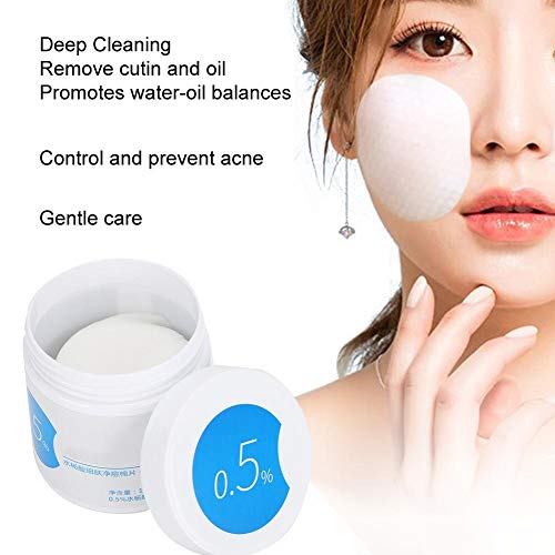 60pcs 0.5% de ácido salicílico, eliminación de espinillas, almohadilla de algodón, limpieza facial, reparación, almohadilla, almohadillas rápidas y claras para la piel de la espinilla, para