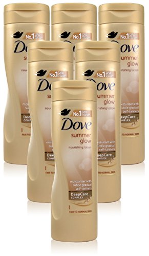 6x Dove Summer Glow Body Lotion for Fair to Normal (MEDIUM) 250ml by Dove