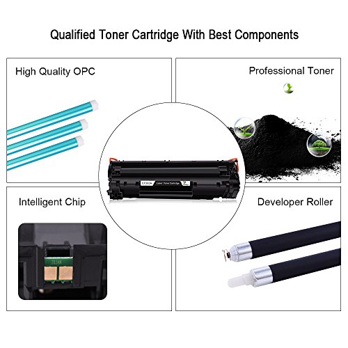 7 Magic CF283A 83A Cartuchos de tóner compatibles para HP 83A CF283A Uso para HP Laserjet Pro M125a M125nw M126a M126nw M127fn M127fw M128fn M128fw M201dw M201n M202dw M202n M225dn M225dw (1 Negro)