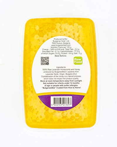 700 g Panal de Lavanda, Crudas, Natural, Puro, fresco, directamente de la colmena, hecho a mano, producto absolutamente real.