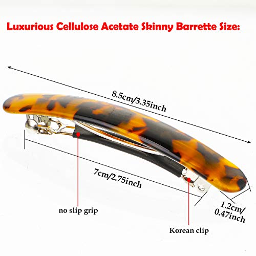8 Pcs Horquillas para Pelo de Resina Acrílica,Clips de Pelo de Rectangular,Acrílica Pinzas para Cabello,Pasadores de Cabello de Acetato,Pinza de Pelo Estilo Francés,Pasadores de Pelo para Mujer y Niña
