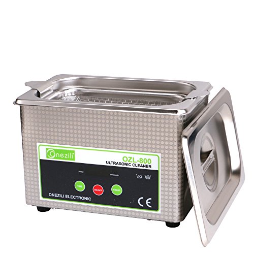 800 ml limpiador ultrasónico Ultra Sonic baño y reloj soporte acero inoxidable depósito y temporizador digital para gafas joyería reloj Metal monedas Dentures