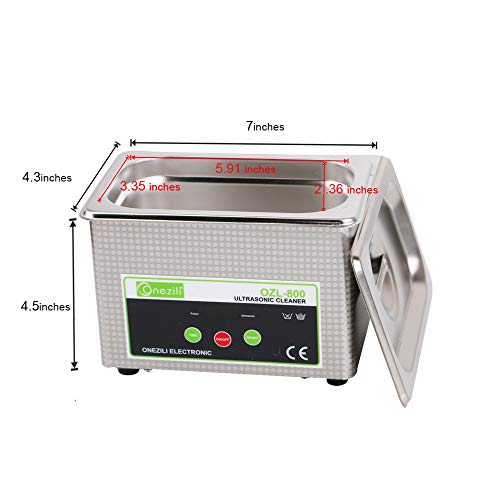 800 ml limpiador ultrasónico Ultra Sonic baño y reloj soporte acero inoxidable depósito y temporizador digital para gafas joyería reloj Metal monedas Dentures