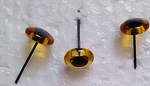 80pcs / Box Ojos de cristal ámbar 3-10mm Aguja Felting Material Kit Accesorios DIY Frijoles negros Tipo de aguja Eye for Teddy Puppets Dolls Artesanía