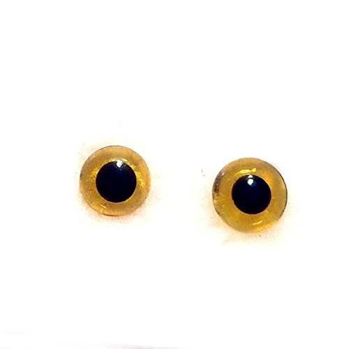 80pcs / Box Ojos de cristal ámbar 3-10mm Aguja Felting Material Kit Accesorios DIY Frijoles negros Tipo de aguja Eye for Teddy Puppets Dolls Artesanía