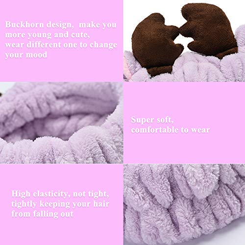 9 paquetes de bandas para el cabello con lazo para lavar la cara, diadema con cordones para el cabello, banda elástica para el cabello, diadema de lana, diademas de maquillaje para mujeres y niñas