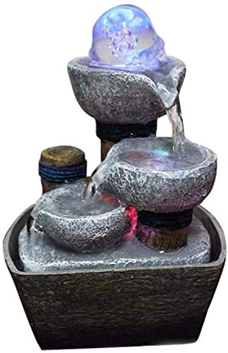 A-Generic Cuisine Maison Fontaines d intérieur Feng Shui Bureau Fontaine D intérieur Nénuphar Résine Rocher Fontaine D intérieur Cascade Bureau Fontaine -B