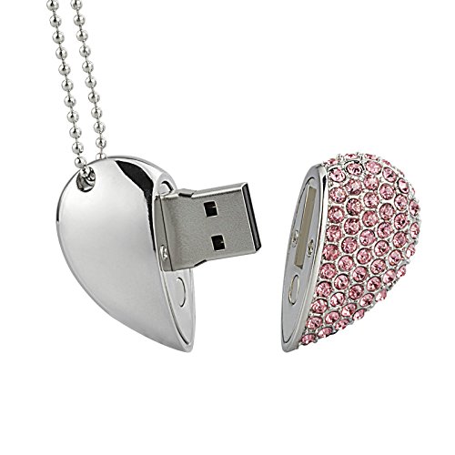 A Plus+ 10 Piezas Zircon del Corazón Memoria Flash USB de 8 GB USB Stick Rosa Venta al por Mayor
