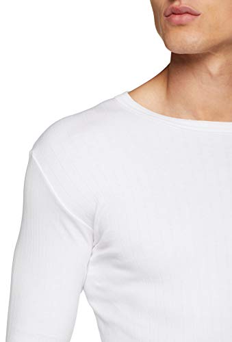 Abanderado Termal algodón Invierno C/redondo Camiseta térmica, Blanco, 2XL para Hombre