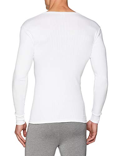 Abanderado Termal algodón Invierno C/redondo Camiseta térmica, Blanco, 2XL para Hombre