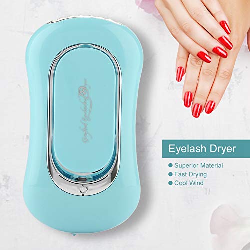 Abanico de pestañas, secador de pestañas, salón de belleza duradero multifunción para maquilladoras caseras para niñas(sky blue)
