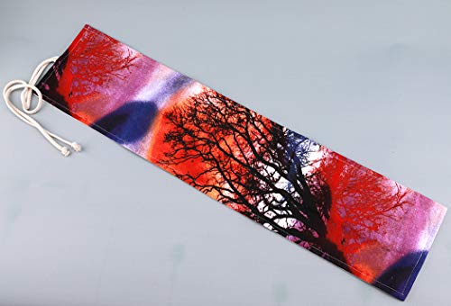 abaría - Estuche Enrollable para 72 lápices Colores, portalápices de Lona - Puesta de Sol (no Tiene lápices)