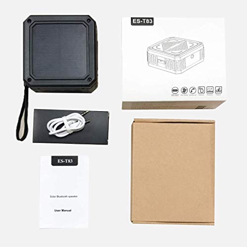 ABFOCE Altavoz Bluetooth Solar 15 Horas Mini Altavoz portátil Resistente al Agua IPX6 al Aire Libre para Acampar Senderismo Taveling Pool Party Ducha