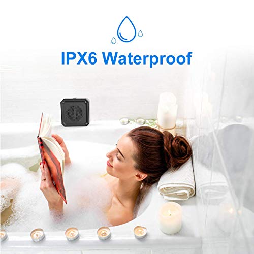 ABFOCE Altavoz Bluetooth Solar 15 Horas Mini Altavoz portátil Resistente al Agua IPX6 al Aire Libre para Acampar Senderismo Taveling Pool Party Ducha