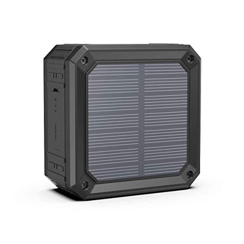 ABFOCE Altavoz Bluetooth Solar 15 Horas Mini Altavoz portátil Resistente al Agua IPX6 al Aire Libre para Acampar Senderismo Taveling Pool Party Ducha