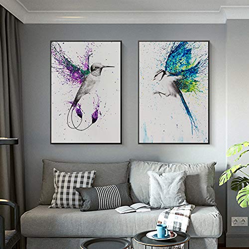 Abstract Flying Bird Wings Cartel moderno y mural sobre lienzo para sala de estar Decoración del hogar 40x60cm