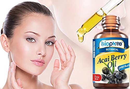 Acai BERRY - Aceite puro 100% puro para crowthththbrasileño. Virgen, sin refinar, sin diluir. 1 fl.oz.- 30 ml. Para cuidado de la piel, el pelo, labios y uñas. por myBioPure