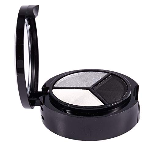 ACAMPTAR Professional Smoky Cosmetic Set 3 Colores Natural Mate Sombra de Ojos Herramientas de Maquillaje Paleta Desnudo Sombra de Ojos Brillo # 1 Negro Blanco Gris