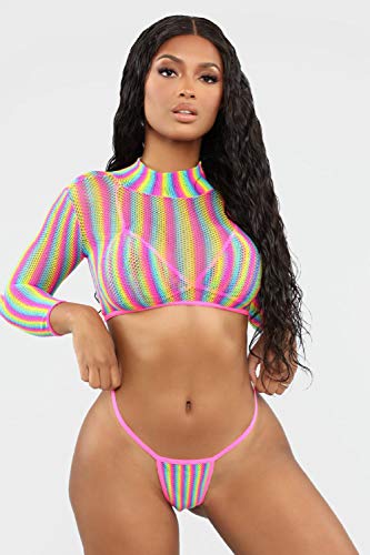 Accesorios De Lencería para Mujer Perspective Fishing Net Traje De Baño De Manga Completa De Tres Piezas Conjunto Sexy Tanga Mujeres Trajes De Baño Beach Swimwear-As_Shown_XL