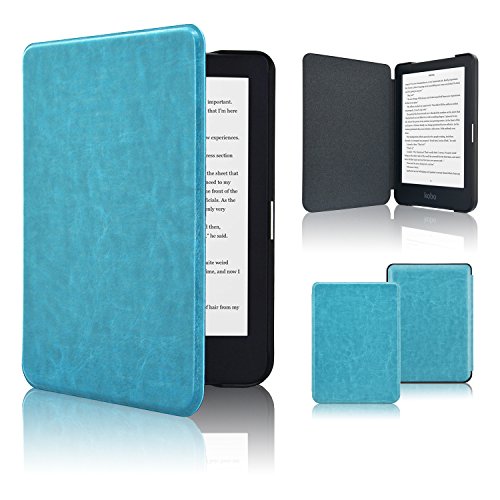 ACcolor Kobo Clara - Funda de Piel para Kobo Clara HD (2018, función de Encendido/Apagado automático)