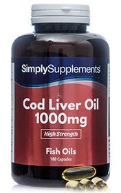 Aceite de Bacalao 1000 mg - ¡Bote para 6 meses! - 180 Cápsulas - SimplySupplements