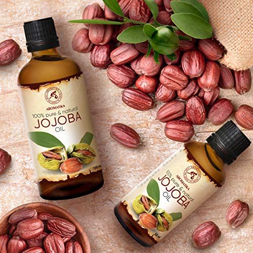 Aceite de Jojoba 100ml - Simmondsia Chinensis - Argentina - 100% Puro y Natural - Cuidado para el Rostro - Cuerpo - Cabello - uso Puro con Aceites Esenciales para Cosmético - Masaje