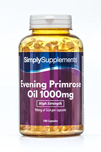 Aceite de onagra 1000 mg - ¡Bote para 6 meses! - 180 Cápsulas - SimplySupplements