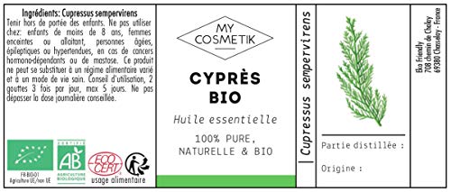 Aceite esencial de Ciprés orgánico - MyCosmetik - 10 ml