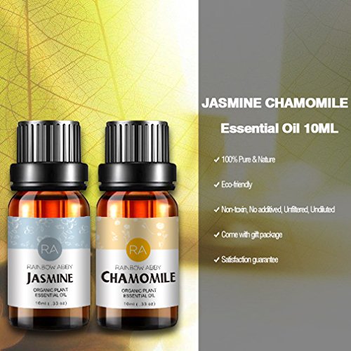 Aceite esencial de manzanilla jazmín Ahora aceites de aromaterapia 100% puros Aceites para el cuidado de la piel de grado terapéutico, paquete Value 2