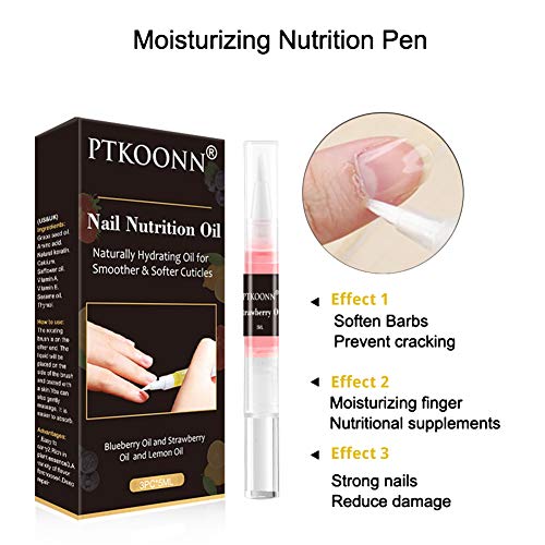 Aceite para Cuticulas, Tratamientos para uñas, Aceite para Uñas, Aceite Reparador para Uñas y Cutículas, Pluma Lápiz para Cuidado de Uñas para Esmalte para Quitar Callos