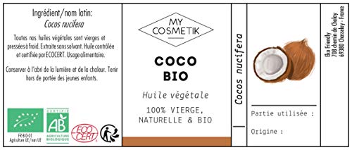 Aceite vegetal de Coco orgánico - MyCosmetik - 50 ml