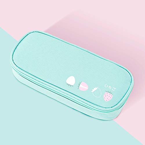 ACHICOO - Estuche de tela Oxford de alta capacidad para la escuela, oficina, hogar, viajes, cosméticos Strawberry