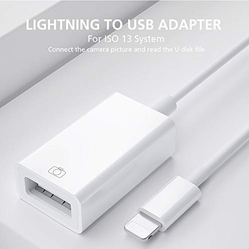 Adaptador de cámara USB, adaptador de cable de sincronización de datos OTG hembra USB 3.0 compatible con iPhone x 8 7/ iPad Air Pro Mini, lector de tarjetas de soporte, unidad flash USB,mouse,teclado