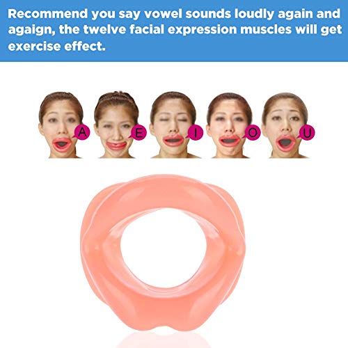 Adelgazante Facial Vendajes de Barbilla Silicona & Labio Entrenador Dispositivo para Ejercicio Músculo,Lifting Face Adelgazar CaraPiel Reafirmante Papada Reductor reducir arrugas compacto V-line