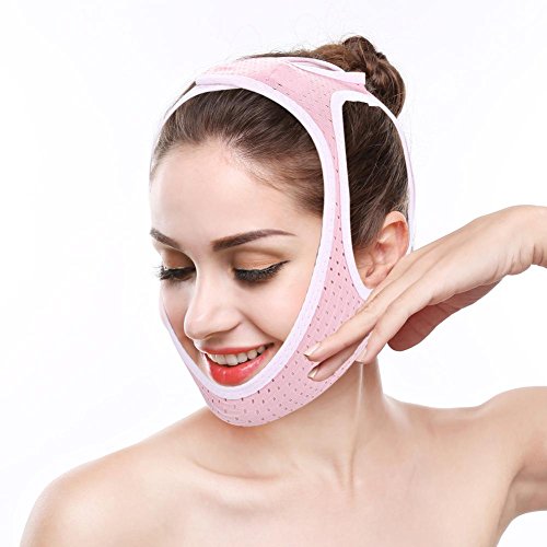 Adelgazante Facial Vendajes de Cara mascarilla para Adelgazar Papada Reductor y Antiarrugas cuidado facial piel compacto V-line (M)