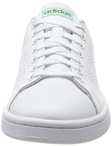 adidas Advantage, Zapatillas de Gimnasia para Hombre, Blanco (FTWR White/FTWR White/Green FTWR White/FTWR White/Green), 38 2/3 EU