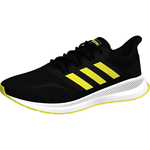 Adidas Falcon Zapatillas de Running Hombre, Negro (Core Black/Shock Yellow/Ftwr White Core Black/Shock Yellow/Ftwr White), 42 2/3 EU