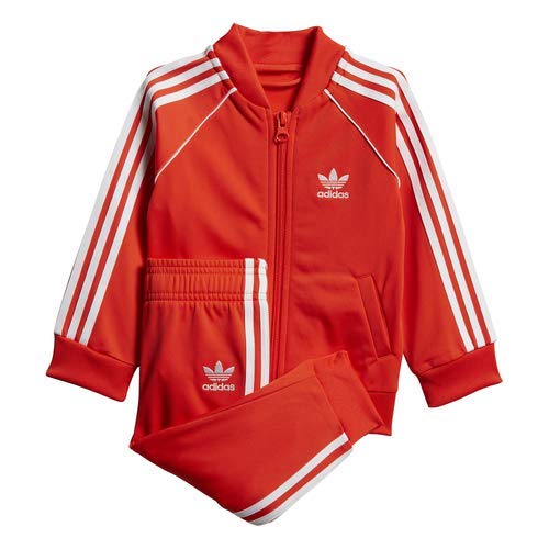 adidas Originals Kid's Superstar Track Suit Active Orange/White, 3T