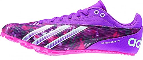 adidas Sprint Star 4 W - Zapatillas para Mujer, Color Blanco/Plata/Rosa/Naranja, Talla 43 1/3
