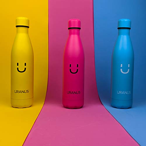 ADOPTA un Koala - Cantimplora Termal de Acero Inoxidable 750ml - Oficina, Deporte, Uso Diario - Mantiene Agua y Bebidas Frías y Calientes - Botella Ecológica - 100% Segura (Neon Yellow)
