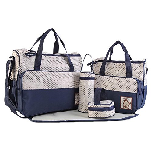 Adoraland 5 Piezas Bebé Cambio de Bolsa Azul Profundo