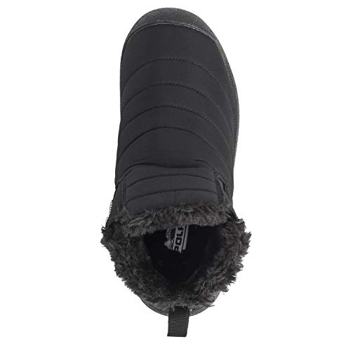 Adultos Unisex Alto Durable Piel Sintética Invierno Calentar Al Aire Libre Zapatillas Zapatos - W6/M7 - BLK39 AEA0550