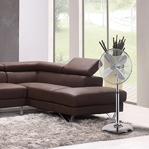 AEG 520031, Ventilador de pie oscilante con cuerpo metálico estilo retro, 40 cm, 50 W