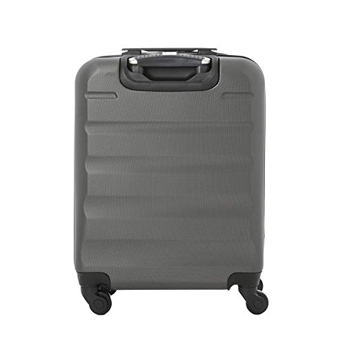 Aerolite 55x40x20 Tamaño Máximo Ryanair 40L Trolley Maleta Equipaje de Mano Cabina rígida Ligera con 4 Ruedas, Carbón