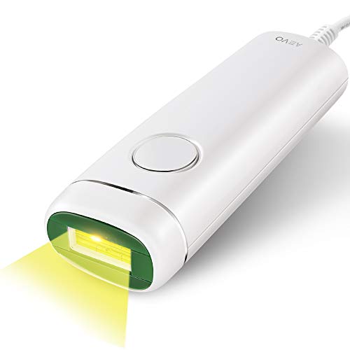 AEVO Depiladora de Luz Pulsada IPL, Depilación Permanente e Indolora, 999,999 Pulsos, 2 Modos Ajustable, para Cuerpo Cara Axilas y Otras Áreas, Uso Doméstico y Viaje, Mujeres y Hombres, Blanco