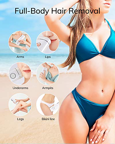 AEVO Depiladora de Luz Pulsada IPL, Depilación Permanente e Indolora, 999,999 Pulsos, 2 Modos Ajustable, para Cuerpo Cara Axilas y Otras Áreas, Uso Doméstico y Viaje, Mujeres y Hombres, Blanco